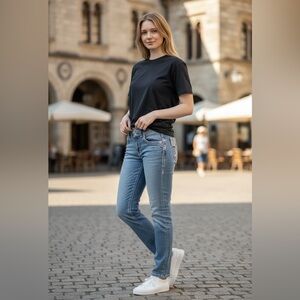 Rock Revival Jeans Women 28 Mid-Rise Ankle Skinny Light Wash